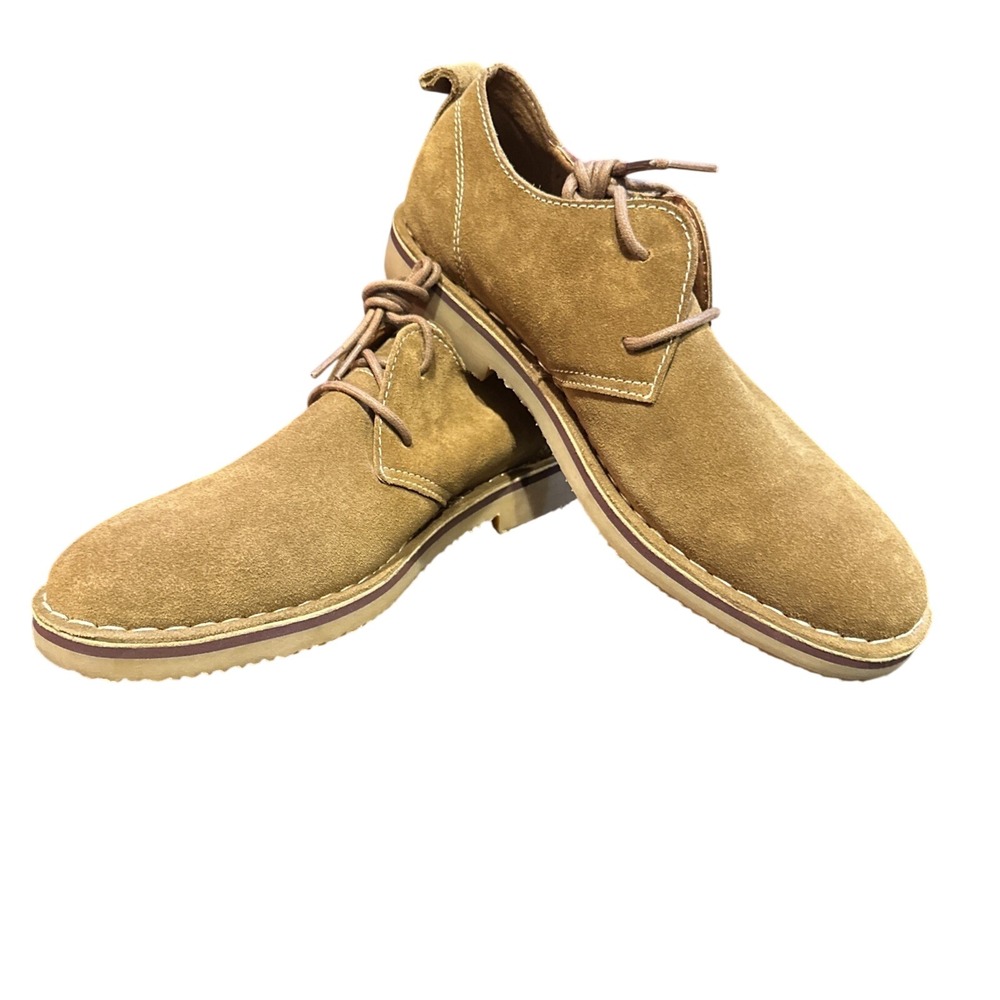 Propet Finn Mens Tan Suede Lace Up Oxford Shoes Casual Comfort Sneakers SIZE 9.5